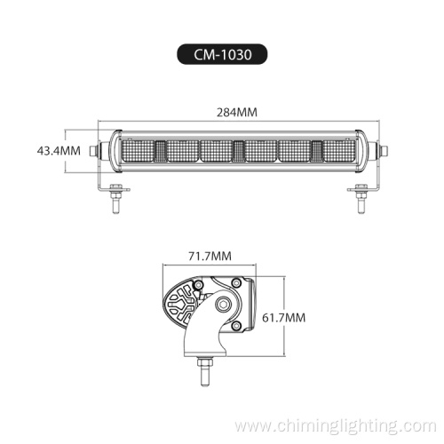 11" 21" inch car light bar 30W 60W LED driving light bar for SUV work light